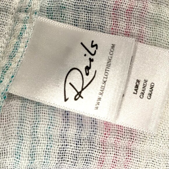 Rails Ellis Iris mult-color rainbow striped shirt - Picture 7 of 11